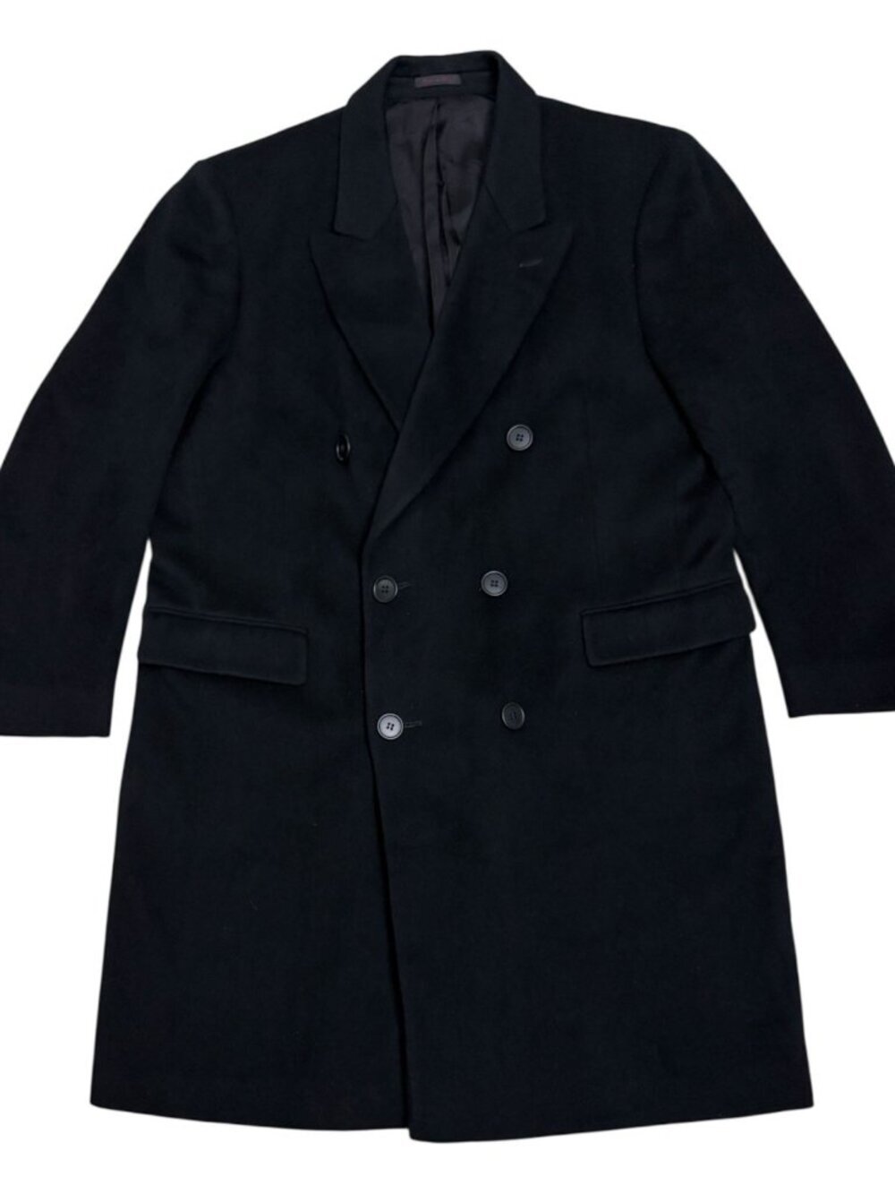 NINO CERRUTI RUE ROYALE Pure Wool Vintage 90s Designer Trench Pea Coat Mens XL